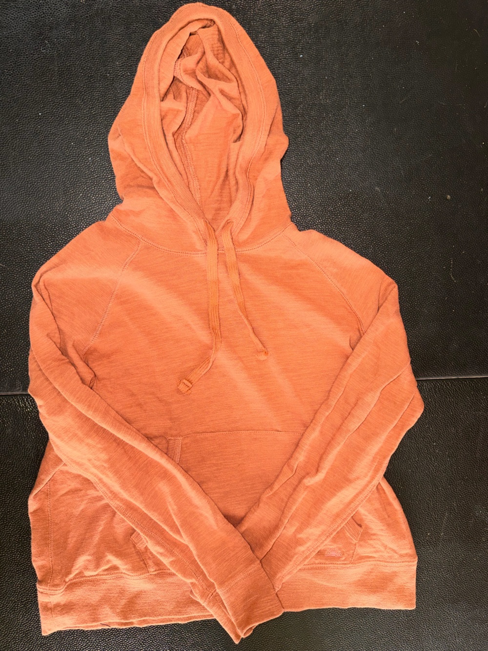 Faherty Sunwashed Organic Cotton Hoodie in Rust